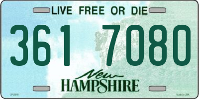 NH license plate 3617080