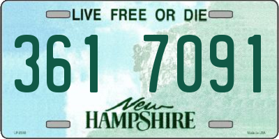 NH license plate 3617091