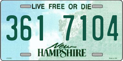 NH license plate 3617104