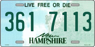 NH license plate 3617113