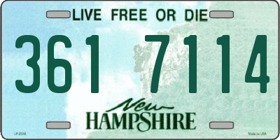 NH license plate 3617114