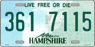 NH license plate 3617115