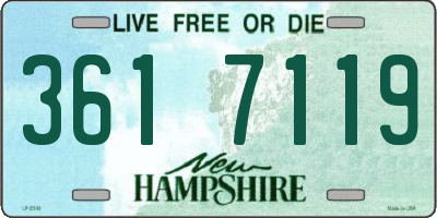 NH license plate 3617119