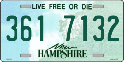 NH license plate 3617132
