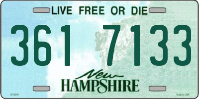 NH license plate 3617133