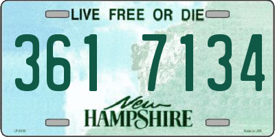 NH license plate 3617134