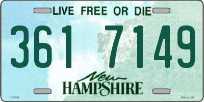 NH license plate 3617149
