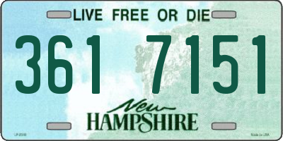 NH license plate 3617151