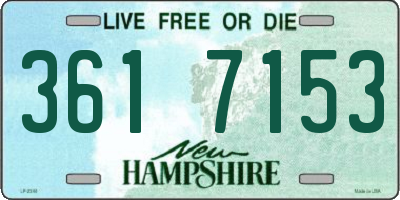 NH license plate 3617153