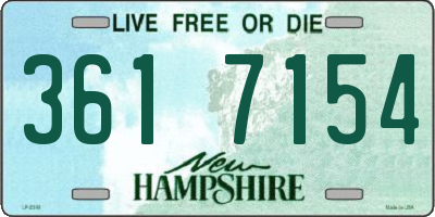 NH license plate 3617154