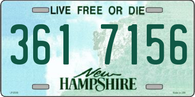NH license plate 3617156