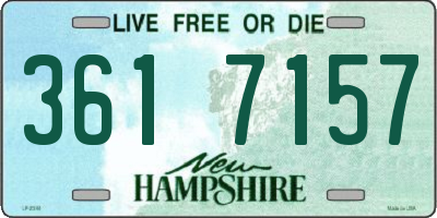 NH license plate 3617157