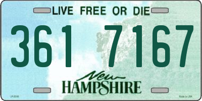 NH license plate 3617167