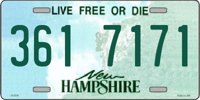 NH license plate 3617171