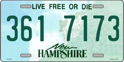 NH license plate 3617173