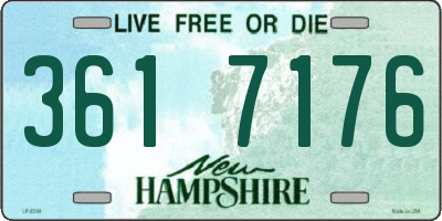 NH license plate 3617176