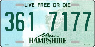 NH license plate 3617177