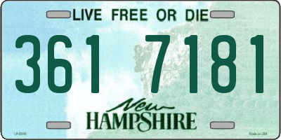 NH license plate 3617181