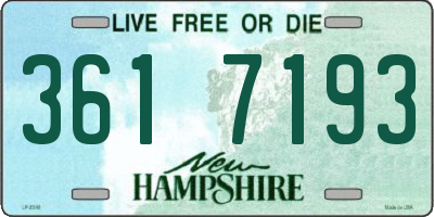 NH license plate 3617193