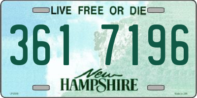 NH license plate 3617196