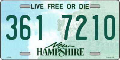 NH license plate 3617210