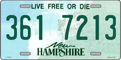 NH license plate 3617213