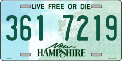NH license plate 3617219
