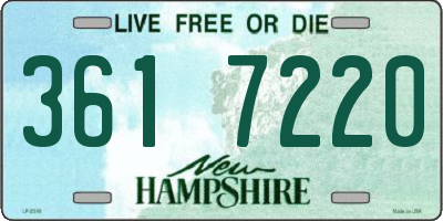 NH license plate 3617220