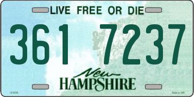NH license plate 3617237