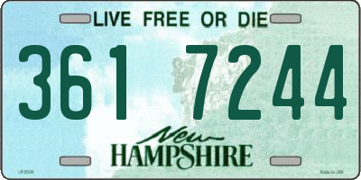 NH license plate 3617244
