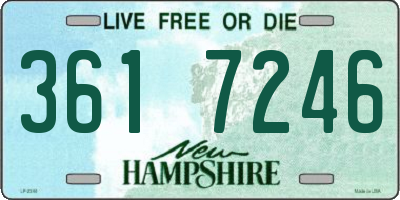 NH license plate 3617246