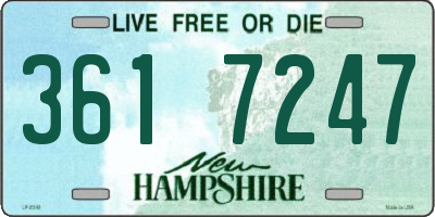 NH license plate 3617247