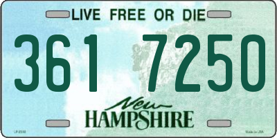 NH license plate 3617250