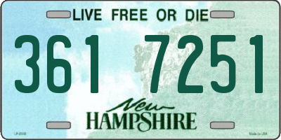 NH license plate 3617251
