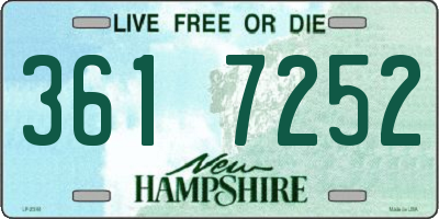 NH license plate 3617252