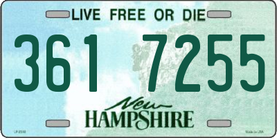 NH license plate 3617255