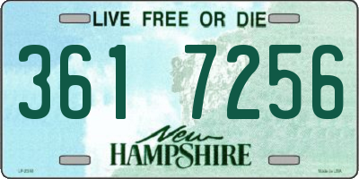 NH license plate 3617256