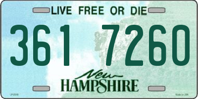 NH license plate 3617260
