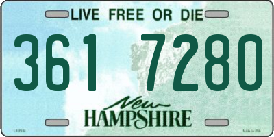 NH license plate 3617280