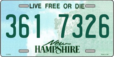 NH license plate 3617326