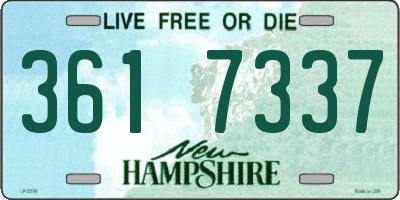 NH license plate 3617337