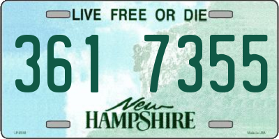 NH license plate 3617355