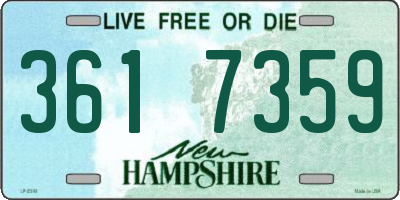 NH license plate 3617359