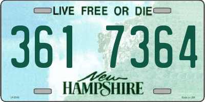 NH license plate 3617364