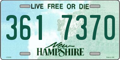 NH license plate 3617370