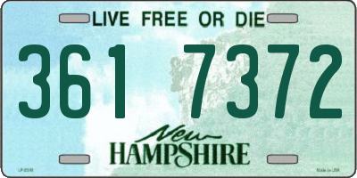 NH license plate 3617372