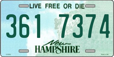 NH license plate 3617374