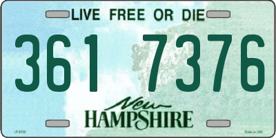 NH license plate 3617376