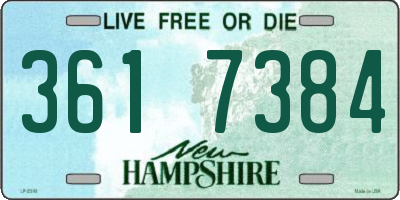 NH license plate 3617384