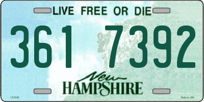 NH license plate 3617392